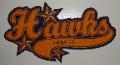 Large Chenille Name patch with three color stars 