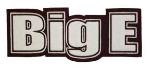 Large Chenille and Embroidery Name Patch using the Impact font.  Looks tough on the back of a varsity letterman jacket