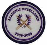 This is a sleeve sized baseball patch with crossed bats and an embroidered wreath.  Great for the sleeve of your varsity letterman jacket