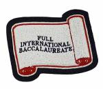 A sleeve scroll patch for your varsity letterman jacket